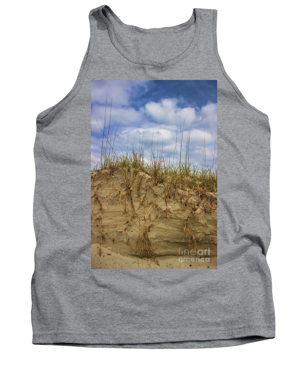 Sand Dunes Tank Top featuring the photograph Digging in Deep in Sand Dunes by Roberta Byram