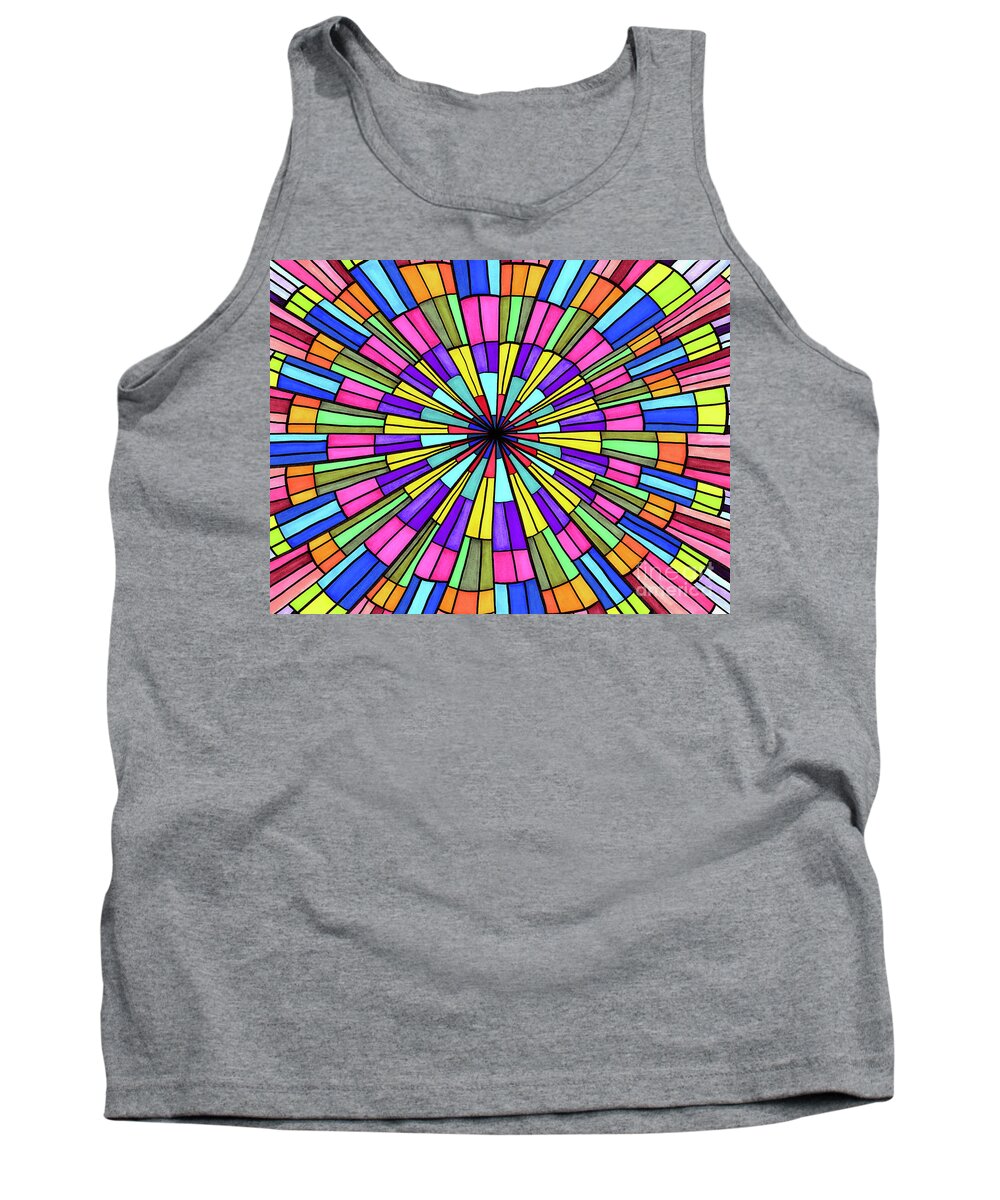 Abstract Tank Top featuring the drawing Disillusionment by Lara Morrison
