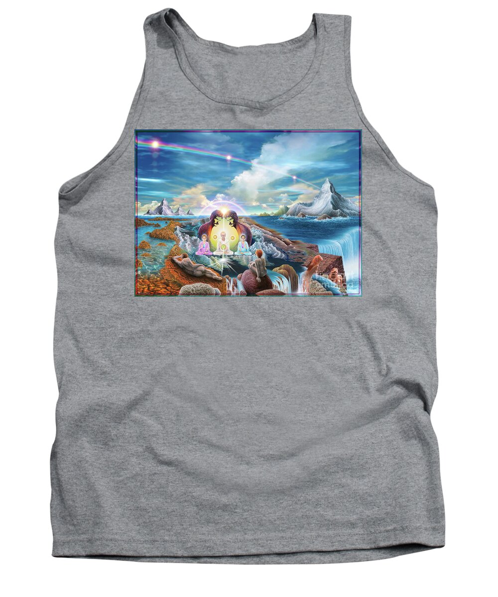 Surreal Art Tank Top featuring the mixed media Do You Have a Vision by Leonard Rubins