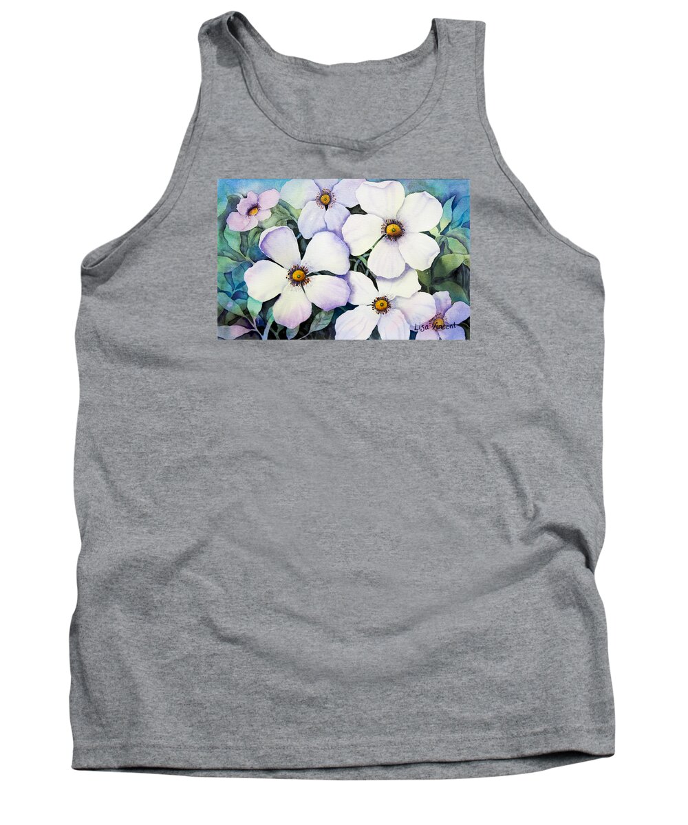 Giclee Tank Top featuring the painting Dogwood Days by Lisa Vincent