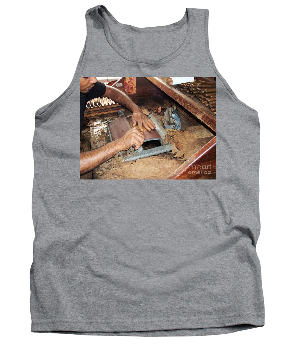 Dominican Republic Tank Top featuring the photograph Dominican Cigars Made by Hand by Heather Kirk