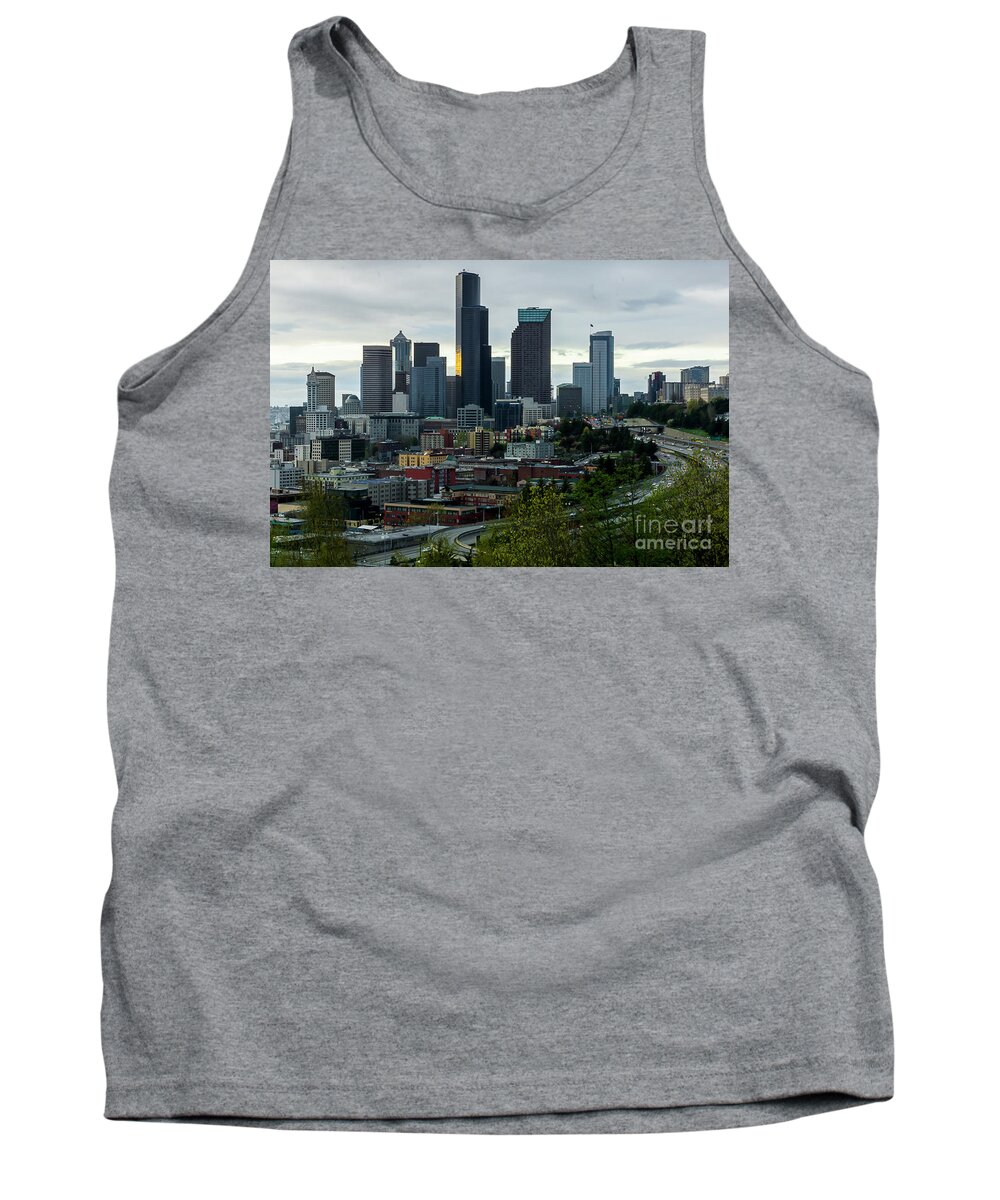 Seattle Skyline Tank Top featuring the photograph Downtown Seattle,Washington by Sal Ahmed