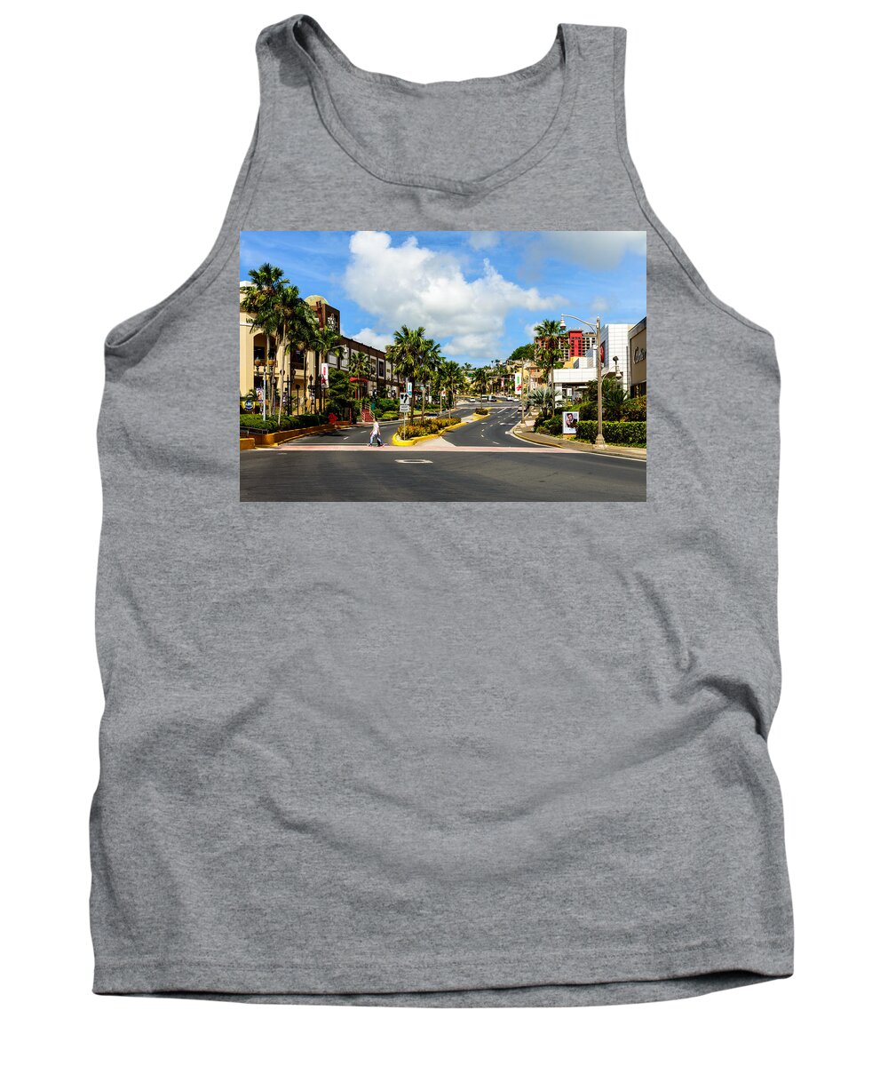 Architecture Tank Top featuring the photograph Downtown Tamuning Guam by Michael Scott