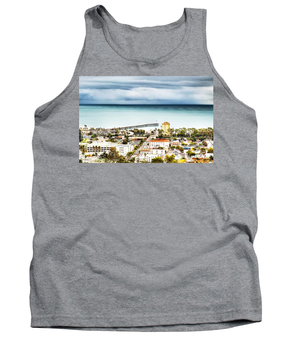 Ventura Tank Top featuring the photograph Downtown Ventura and Pier by Joe Palermo