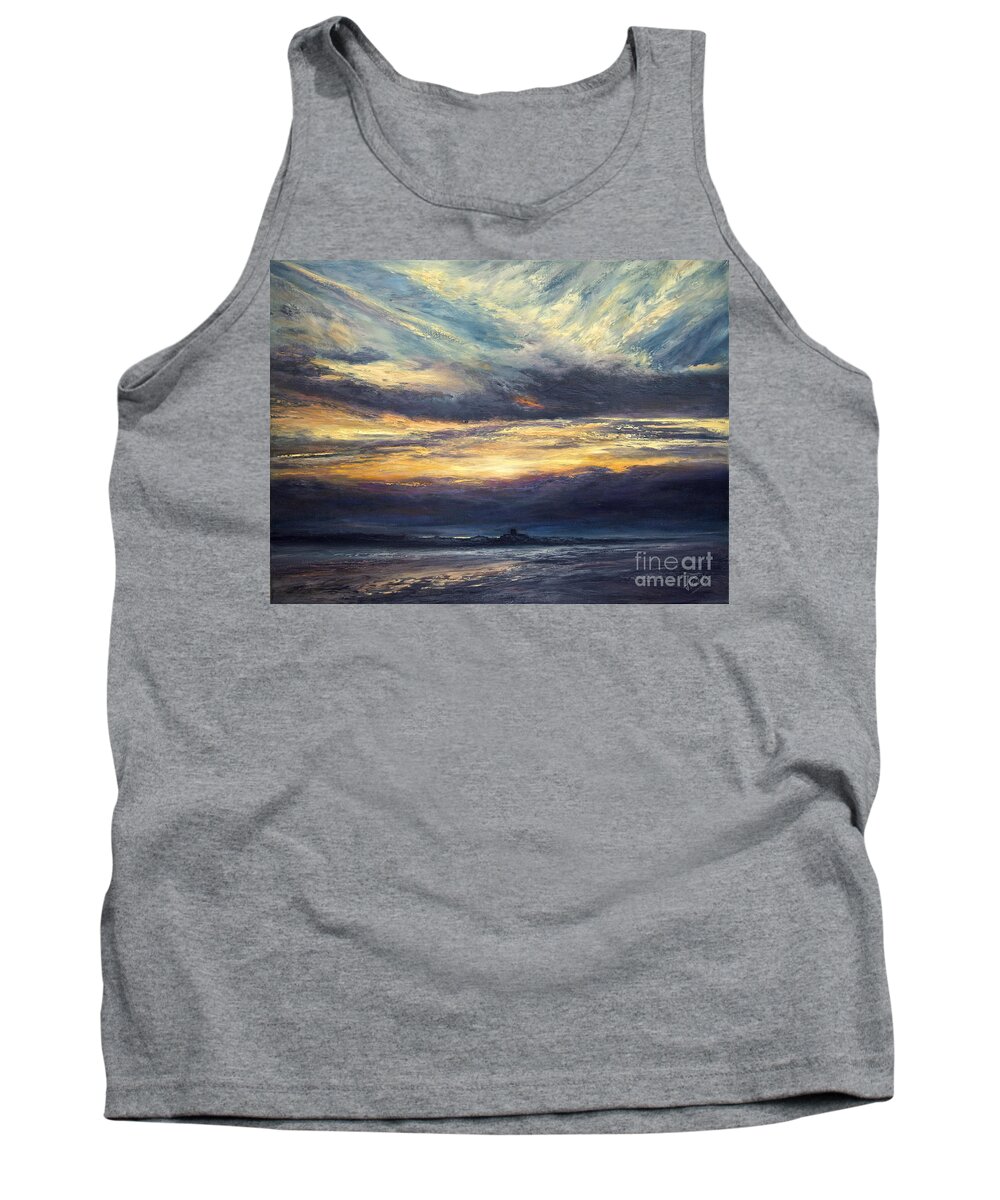 Sunset Tank Top featuring the painting Dramatic End by Valerie Travers