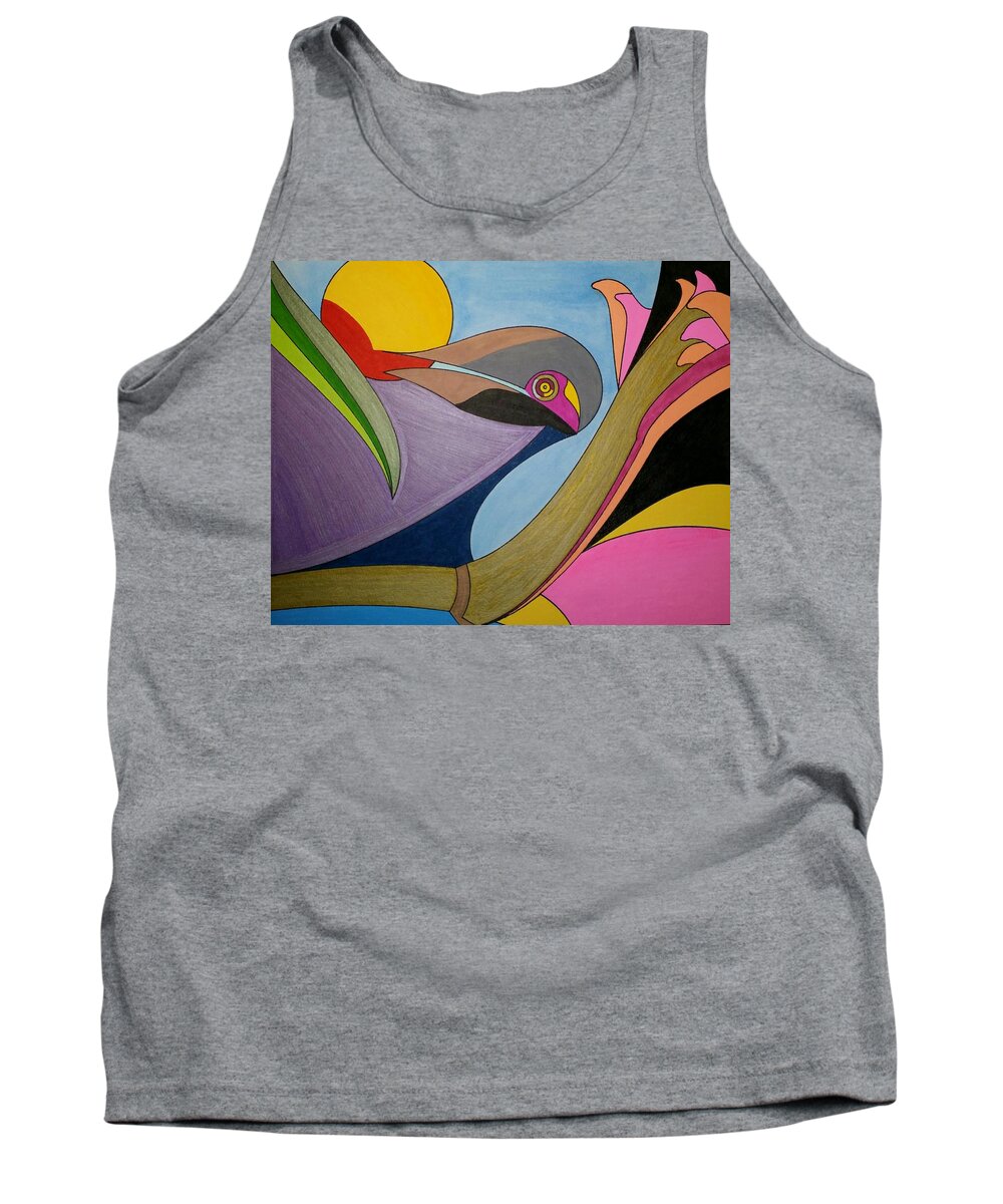  Geo - Organic Art Tank Top featuring the painting Dream 314 by S S-ray