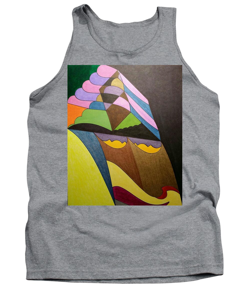 Geo - Organic Art Tank Top featuring the painting Dream 321 by S S-ray
