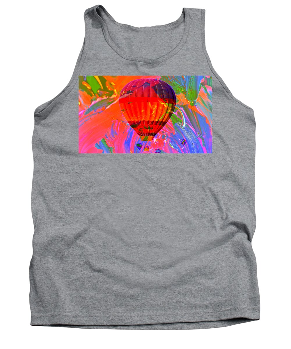Balloons Tank Top featuring the photograph Dreaming across the sky by Jeff Swan