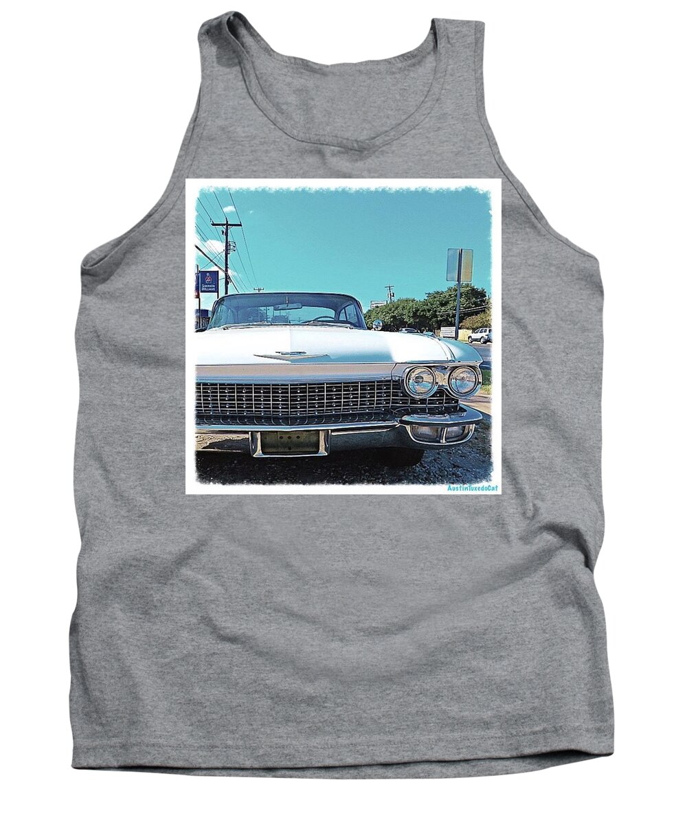 Keepaustinweird Tank Top featuring the photograph Dreaming Of Going #vintage And #classic by Austin Tuxedo Cat