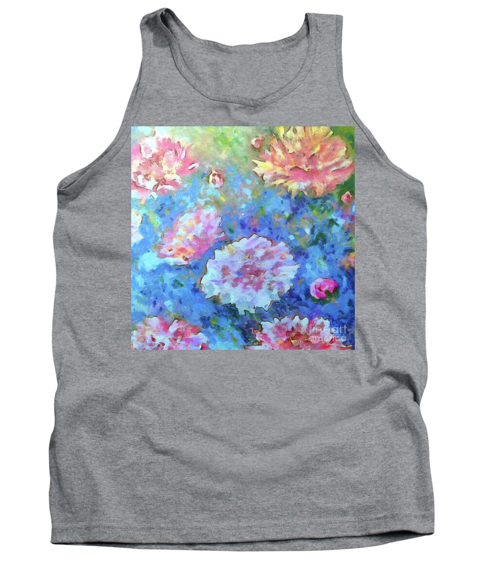 Peonies Tank Top featuring the painting Dreams of Love by Claire Bull