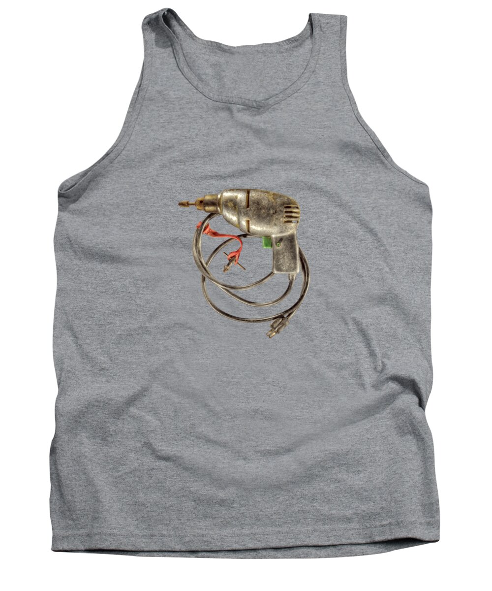 Antique Tank Top featuring the photograph Drill Motor, Green Trigger by YoPedro