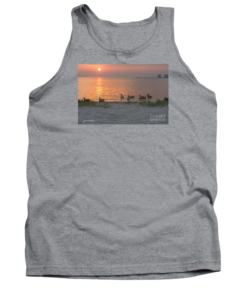 Ducks Tank Top featuring the photograph Ducks at Sunrise by Metaphor Photo