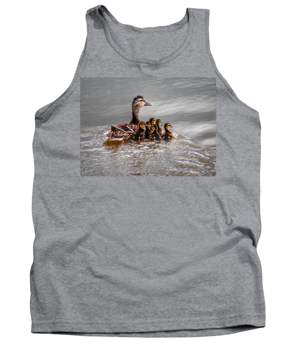 Ducks Tank Top featuring the photograph Ducky Daycare by Sumoflam Photography