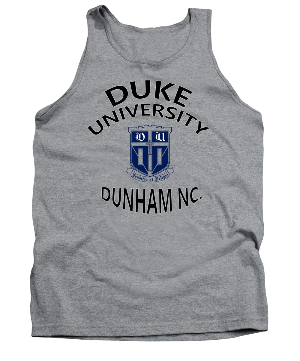 Duke University Tank Top featuring the digital art Duke University Dunham N C by Movie Poster Prints