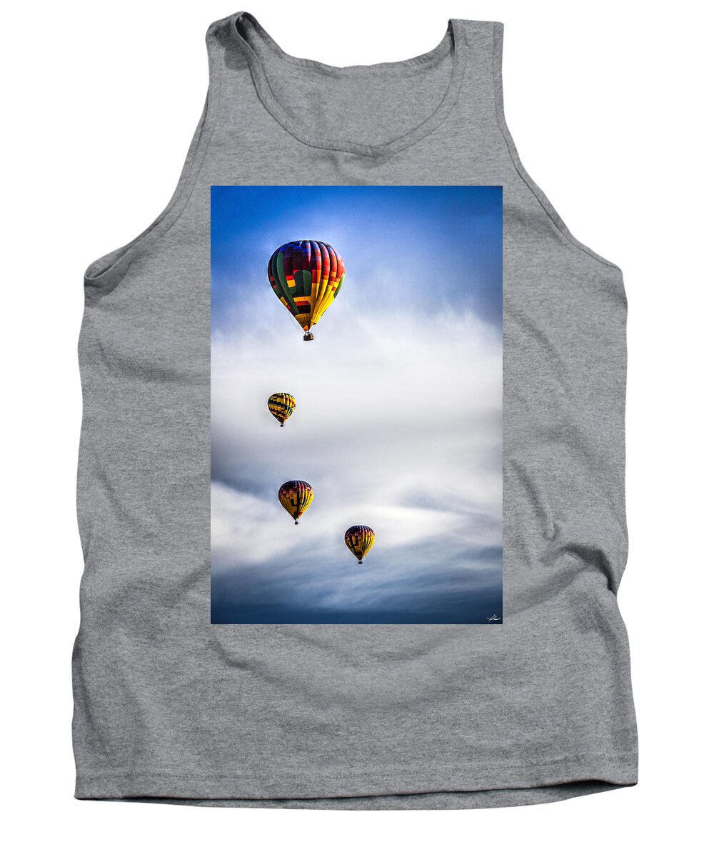 Hot Air Tank Top featuring the photograph Early Morning Flight by Phil And Karen Rispin