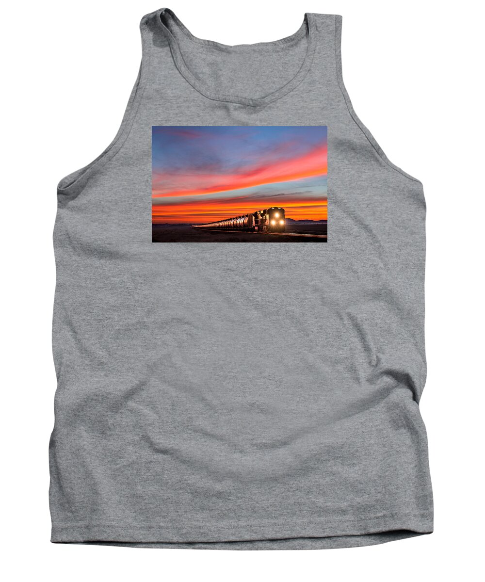 Train Tank Top featuring the photograph Early Morning Haul by Todd Klassy
