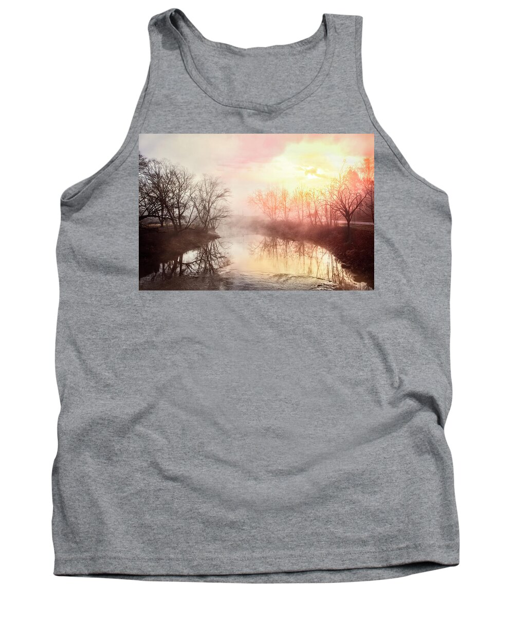 Appalachia Tank Top featuring the photograph Early Morning on the River by Debra and Dave Vanderlaan