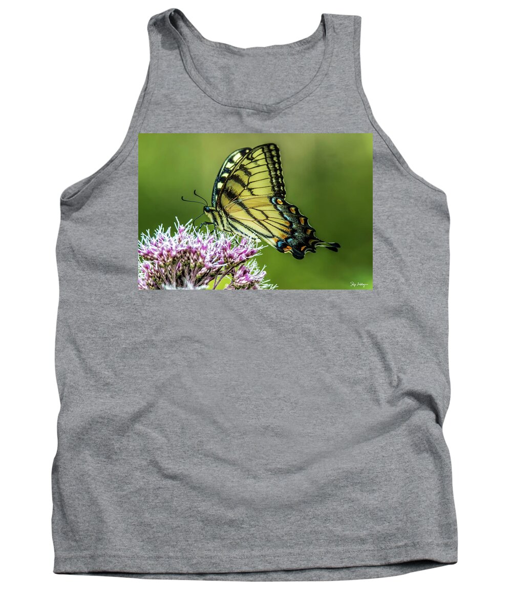 Butterfly Tank Top featuring the photograph Eastern Tiger Swallowtail by Skip Tribby