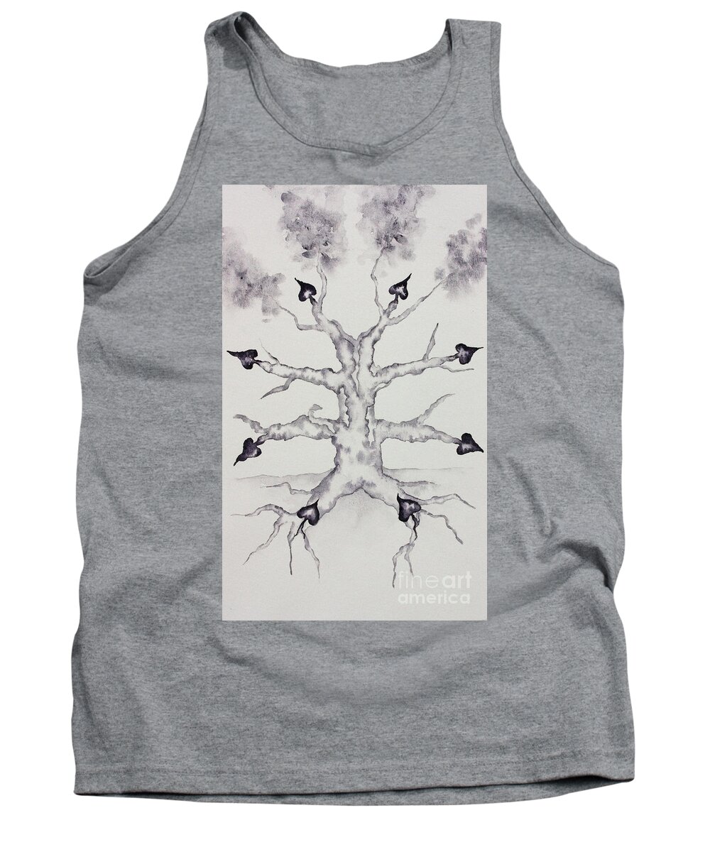 Eight Of Spades Tank Top featuring the painting Eight of Spades by Srishti Wilhelm