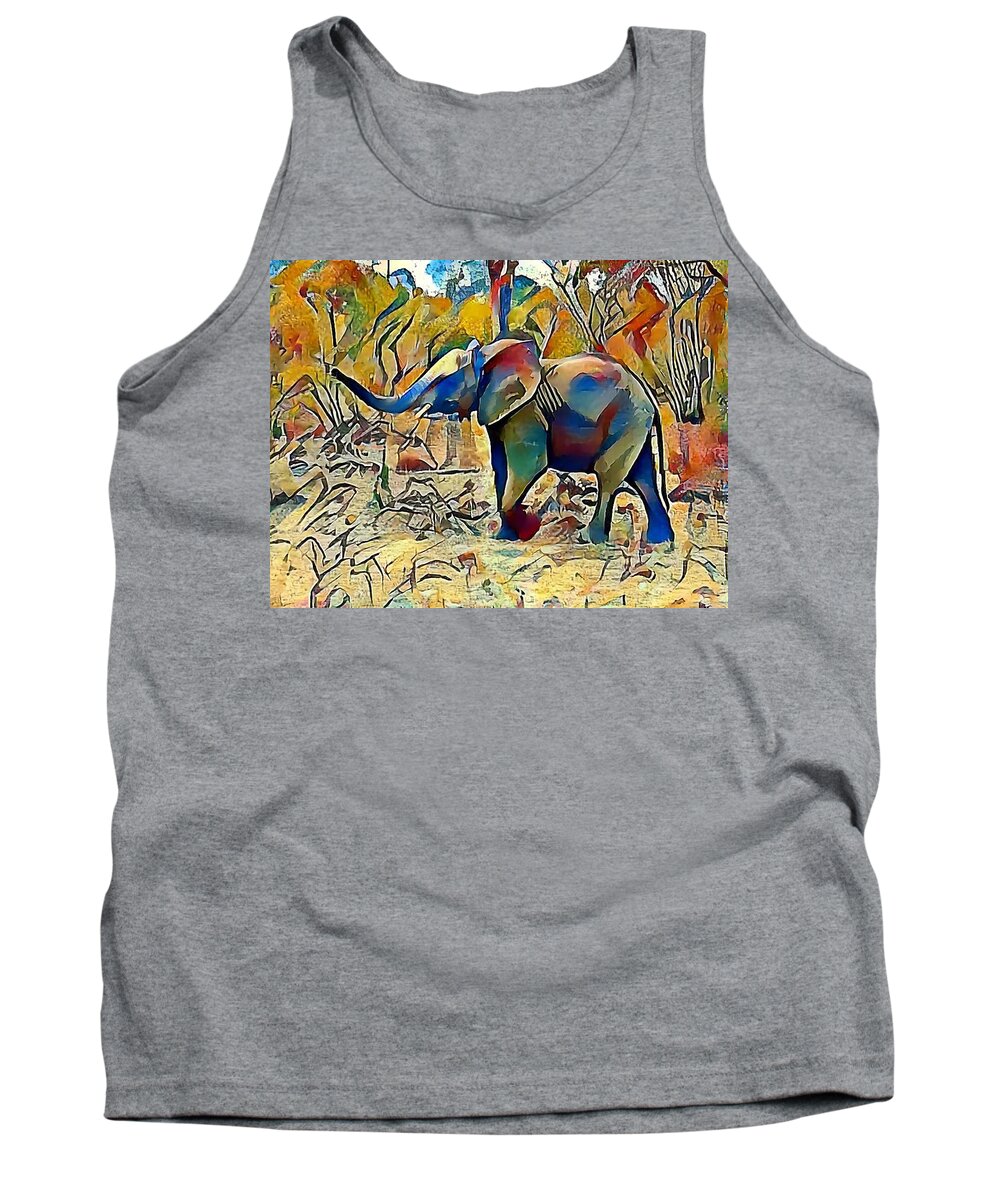 Elephant Tank Top featuring the photograph Ellie by Gini Moore