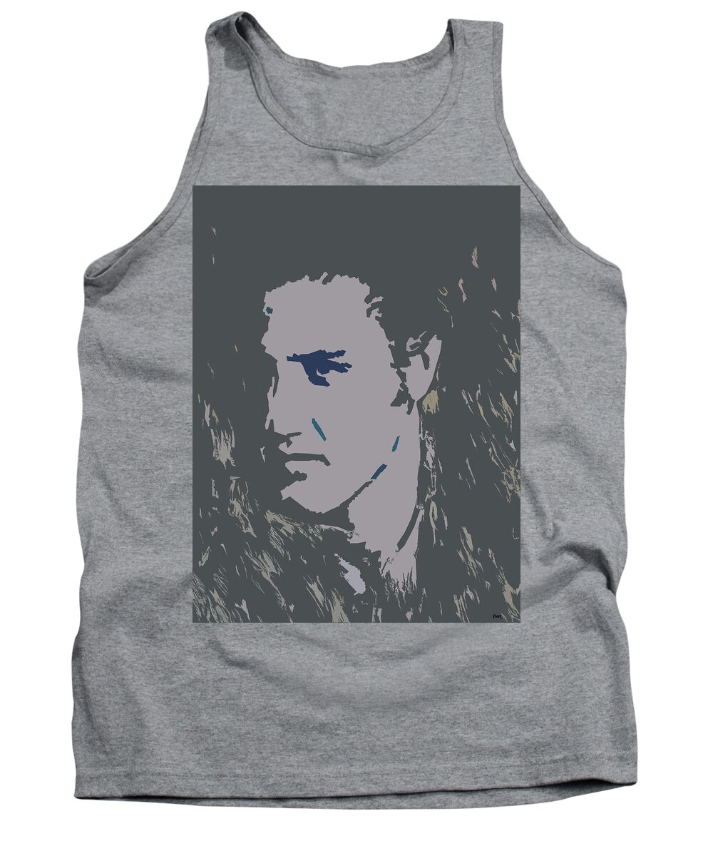 Elvis Tank Top featuring the painting Elvis The King by Robert Margetts
