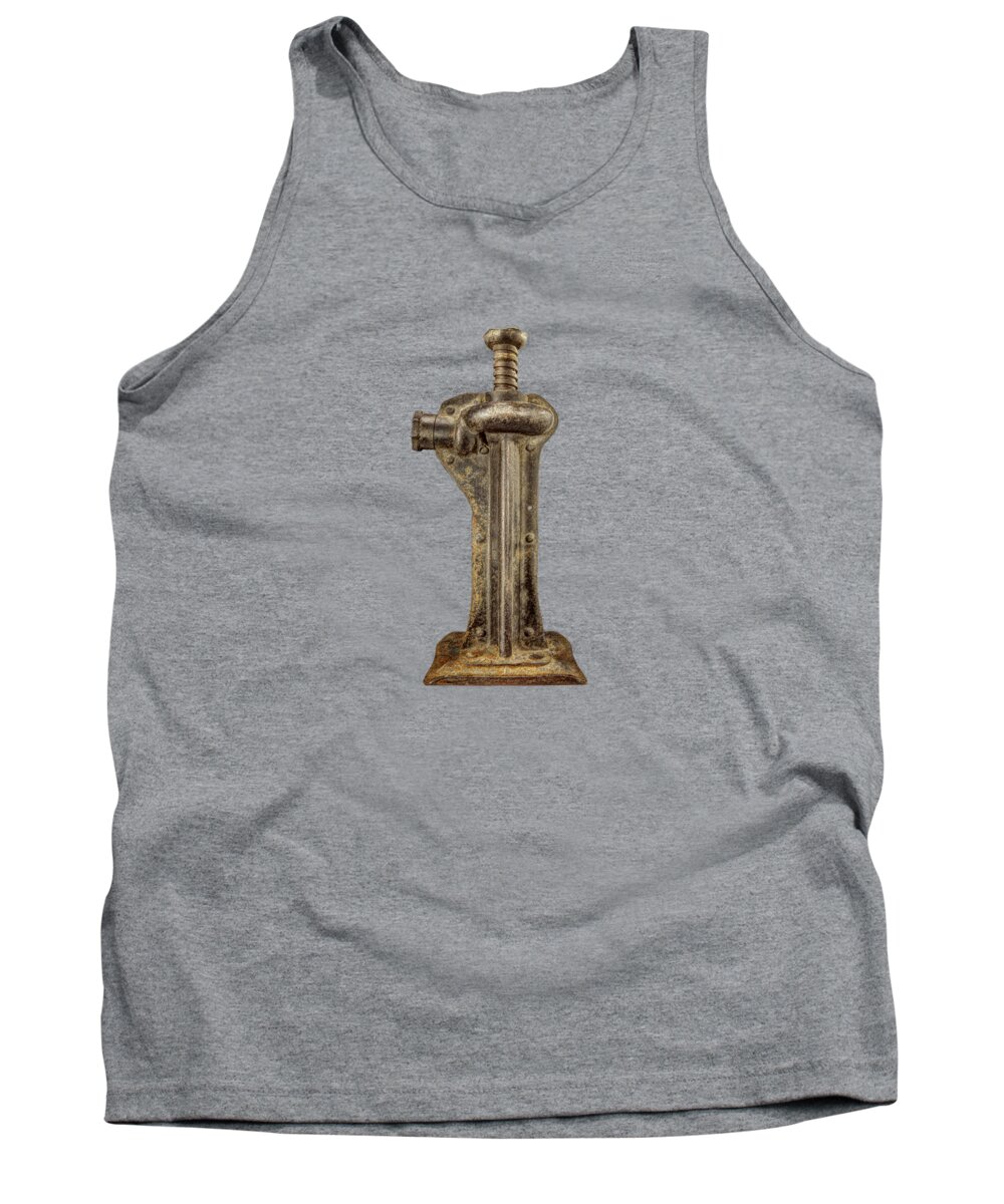Antique Tank Top featuring the photograph Enclosed Screw Jack I by YoPedro