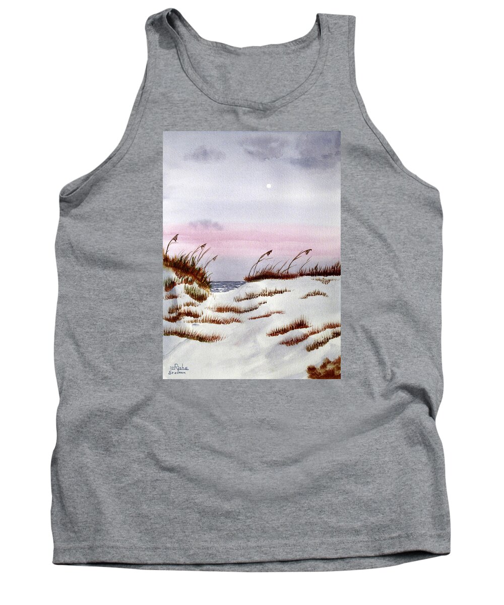 Moon Tank Top featuring the painting End of a Perfect Day by Richard Stedman