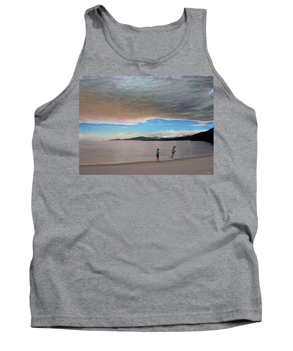 Landscapes Tank Top featuring the painting English Bay Vancouver by Kenneth M Kirsch
