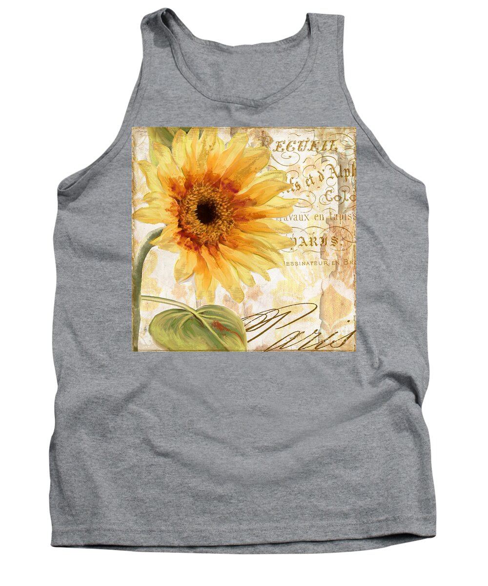 Sunflower Tank Top featuring the painting Ete by Mindy Sommers