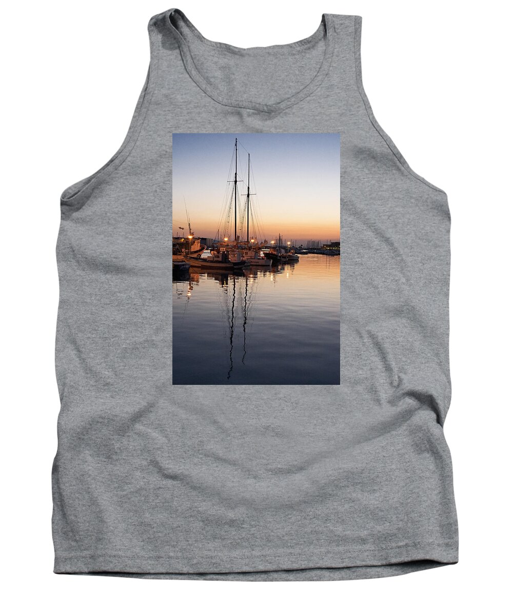 Port Tank Top featuring the photograph Evening in the port by Antonio Ballesteros