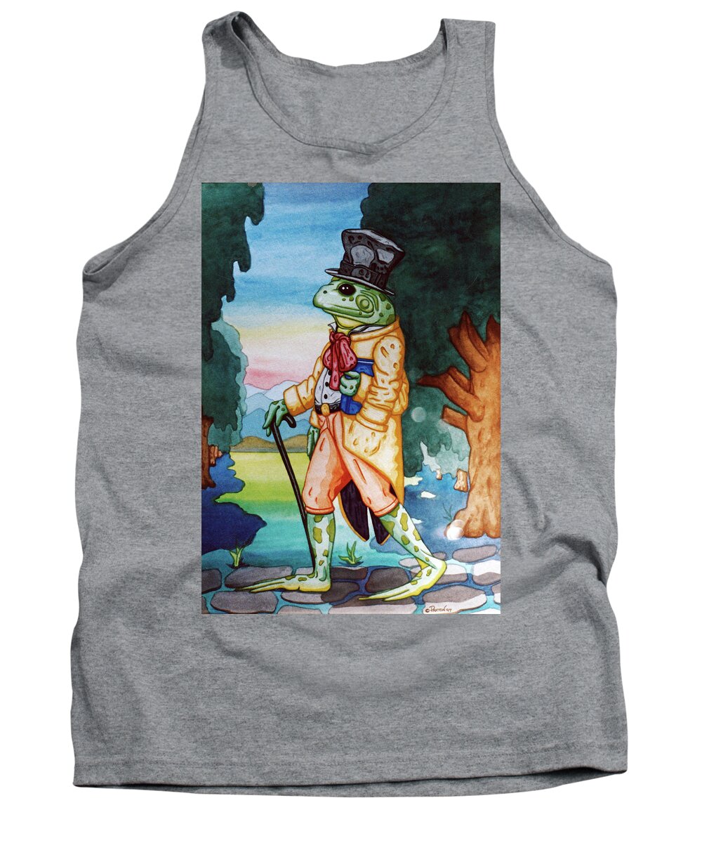  Tank Top featuring the painting Evening Walk by Paxton Mobley
