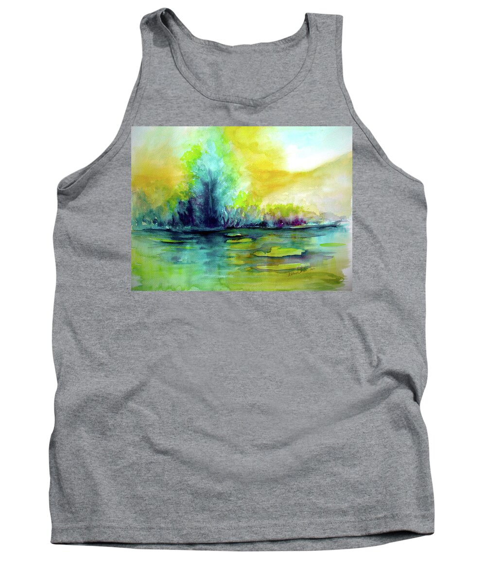 Expressive Tank Top featuring the painting Expressive by Allison Ashton
