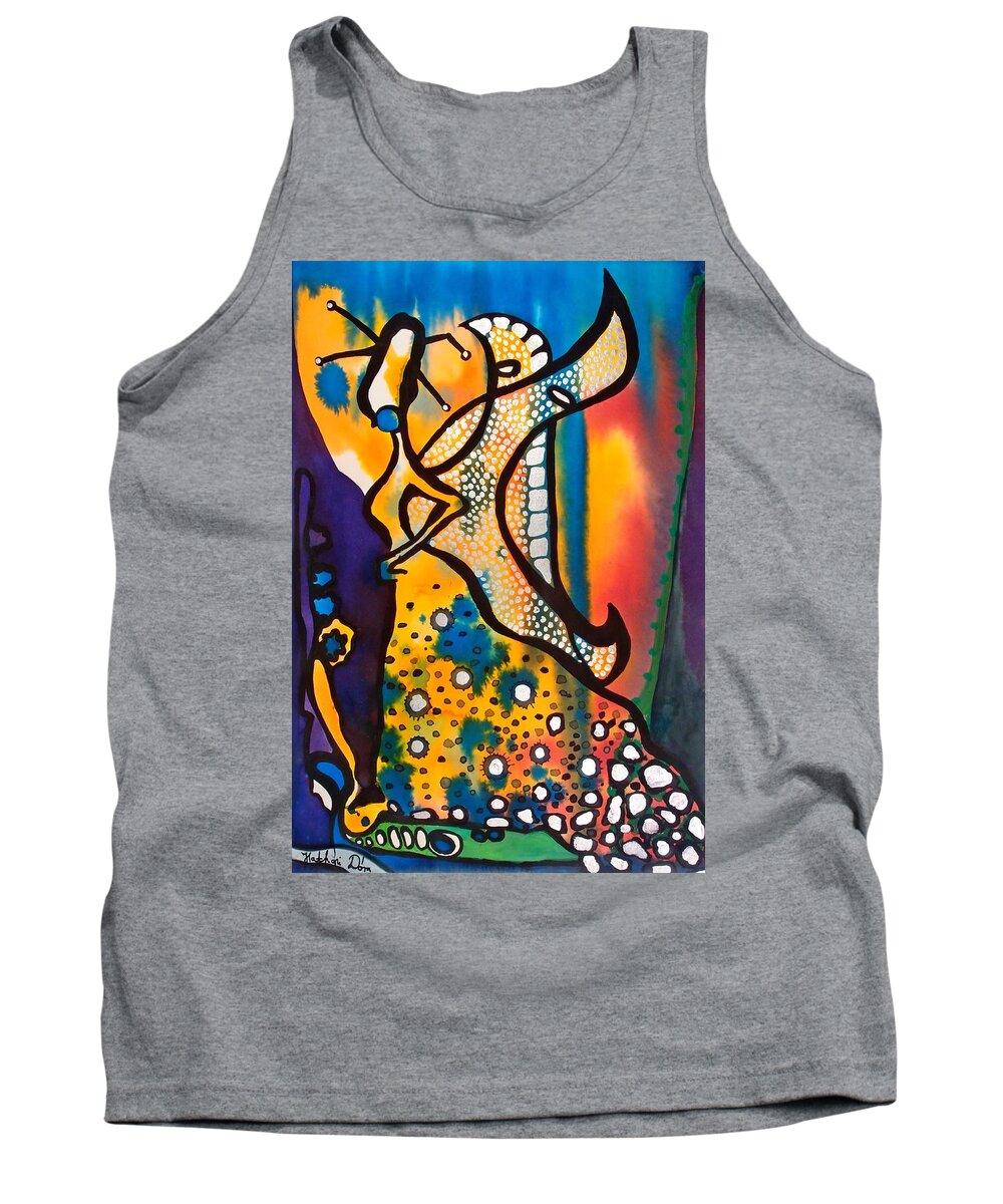 Fairy Queen Tank Top featuring the painting Fairy Queen - Art by Dora Hathazi Mendes by Dora Hathazi Mendes