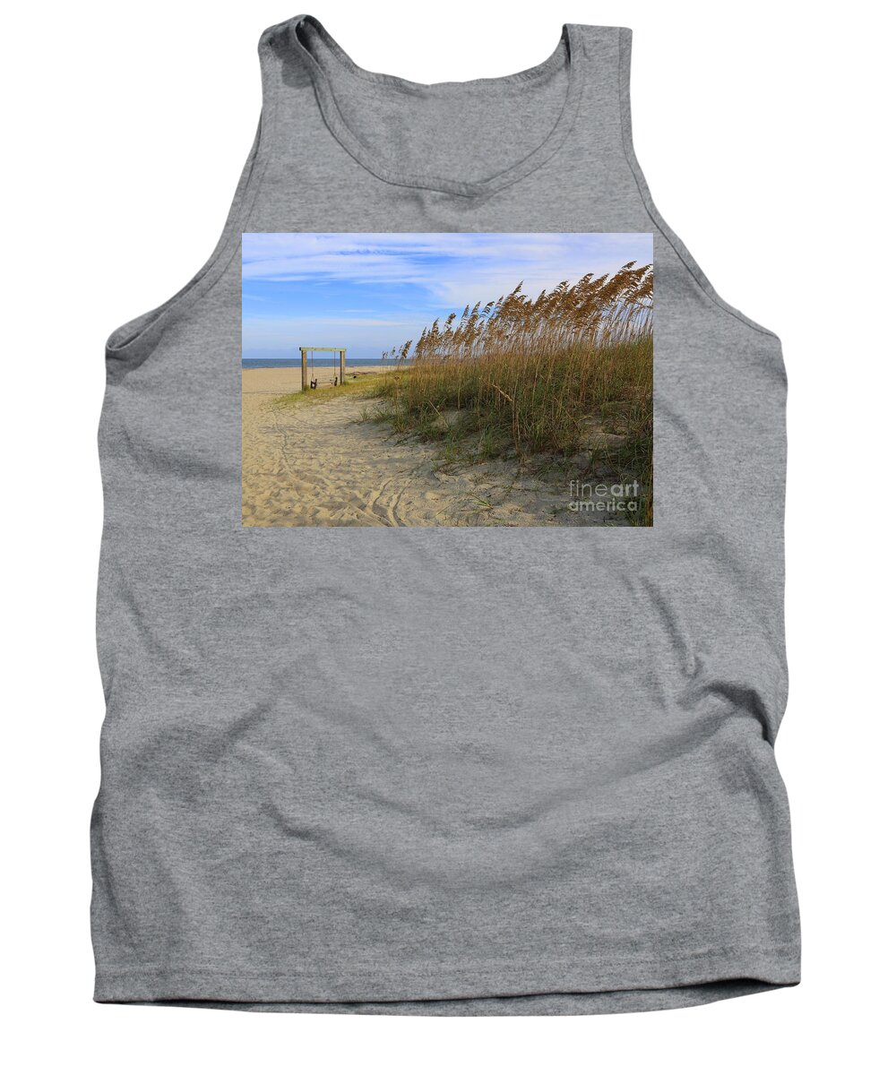 Tybee Island Tank Top featuring the photograph Fall Day on Tybee Island by Carol Groenen