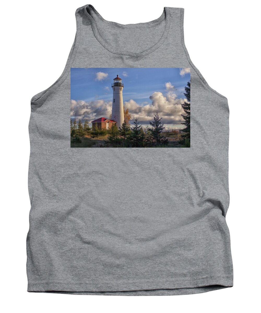 Crisp Point Tank Top featuring the photograph Fall Morning at Crisp Point by Debby Richards