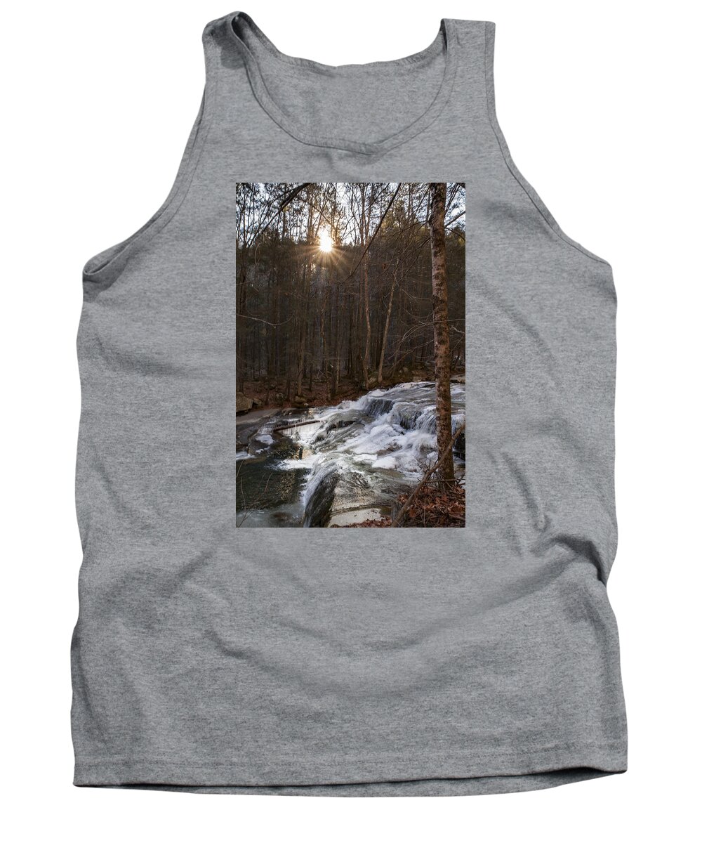 Landscape Tank Top featuring the photograph Fall Sunset on Stream by Vance Bell