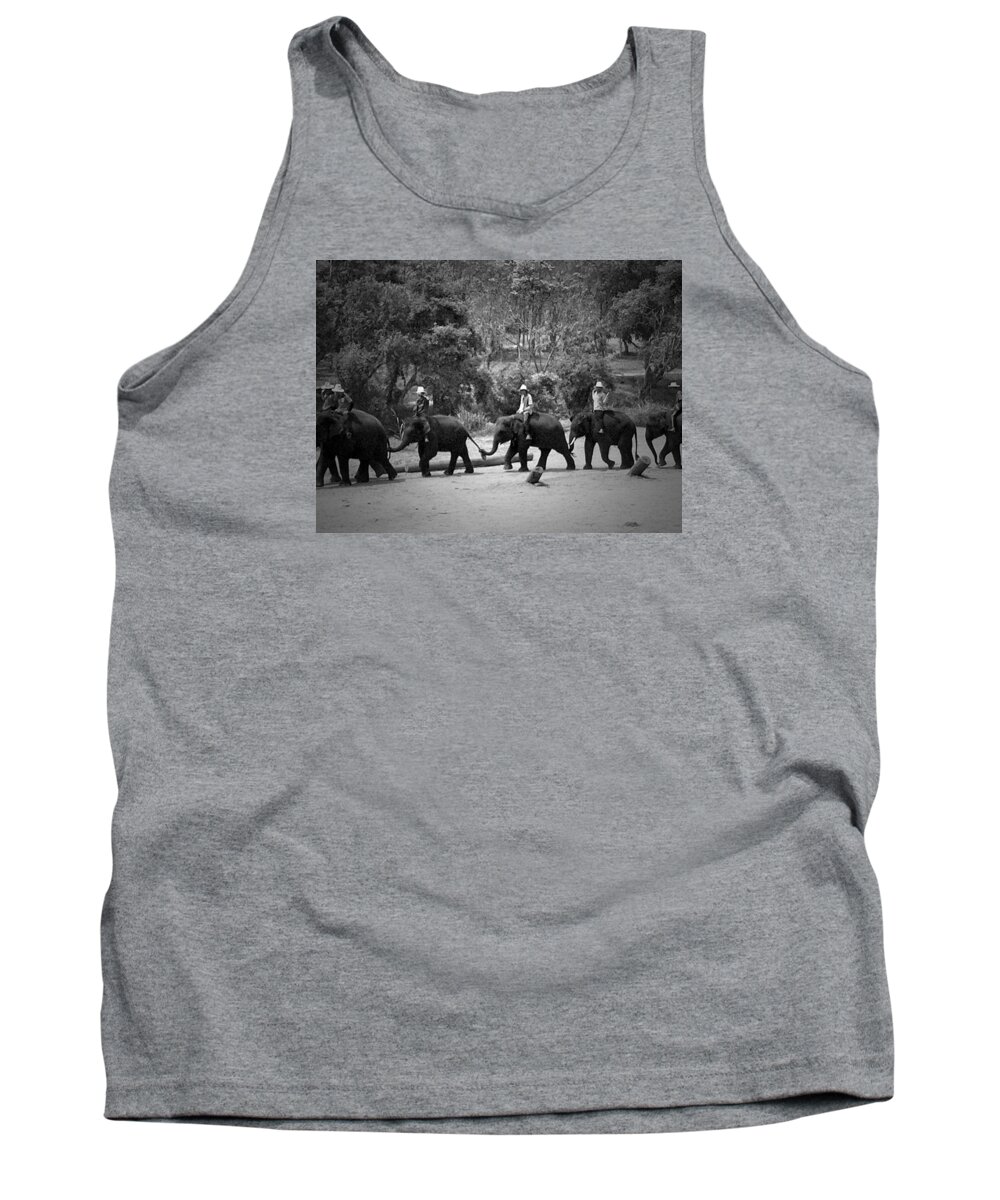 Elephants Tank Top featuring the photograph Family by Julita Pietrzyk