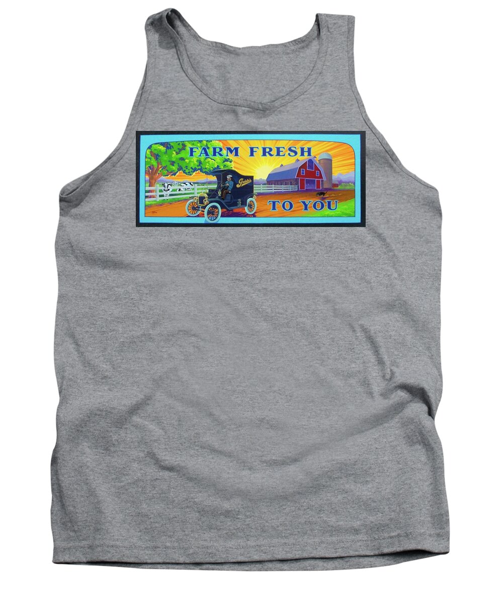  Tank Top featuring the painting Farm Fresh To You by Alan Johnson