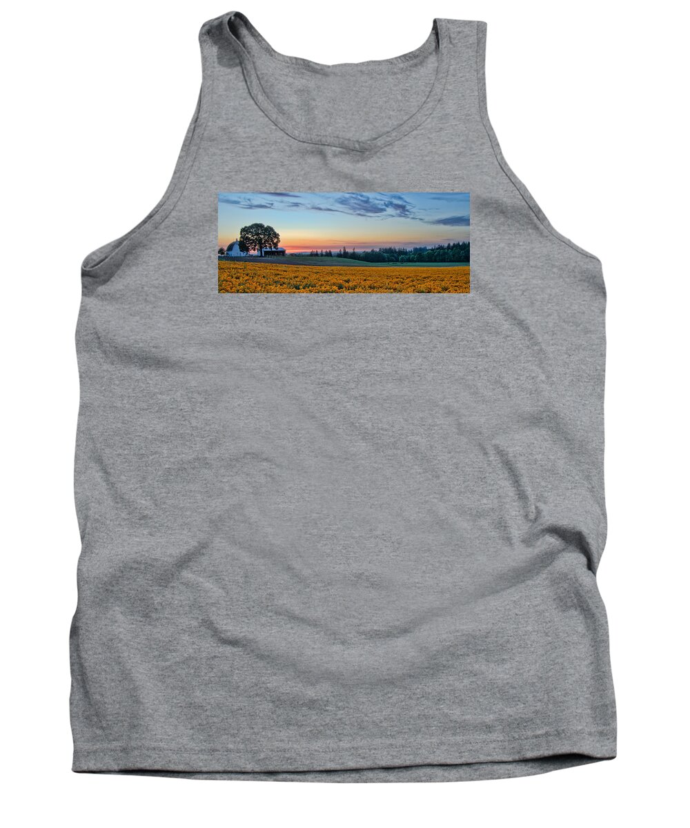 Farm Tank Top featuring the photograph Farmhouse Among the Wallflowers by Don Schwartz