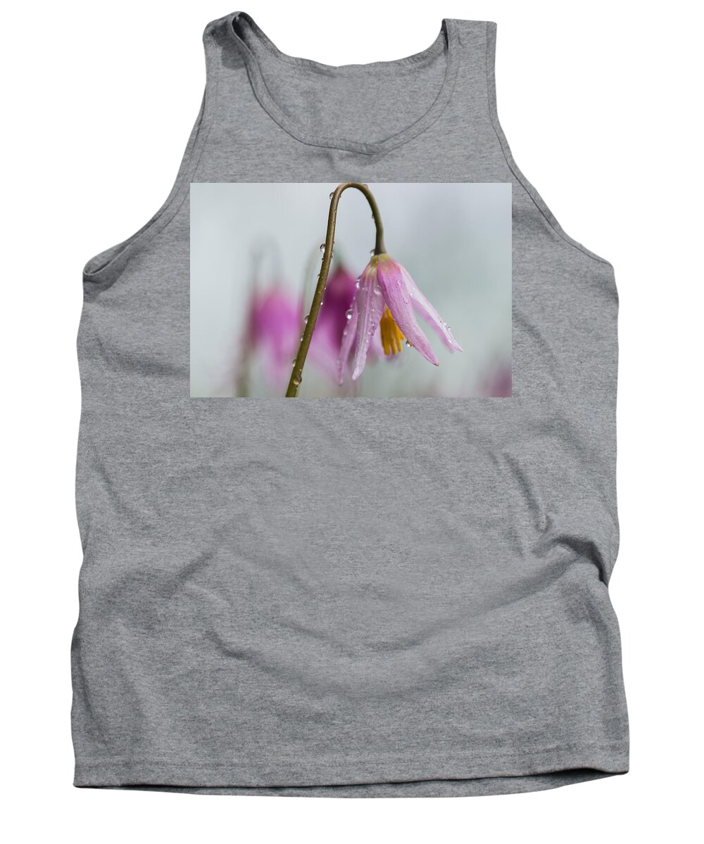 Clatsop County Tank Top featuring the photograph Fawn Lilies in the Rain by Robert Potts