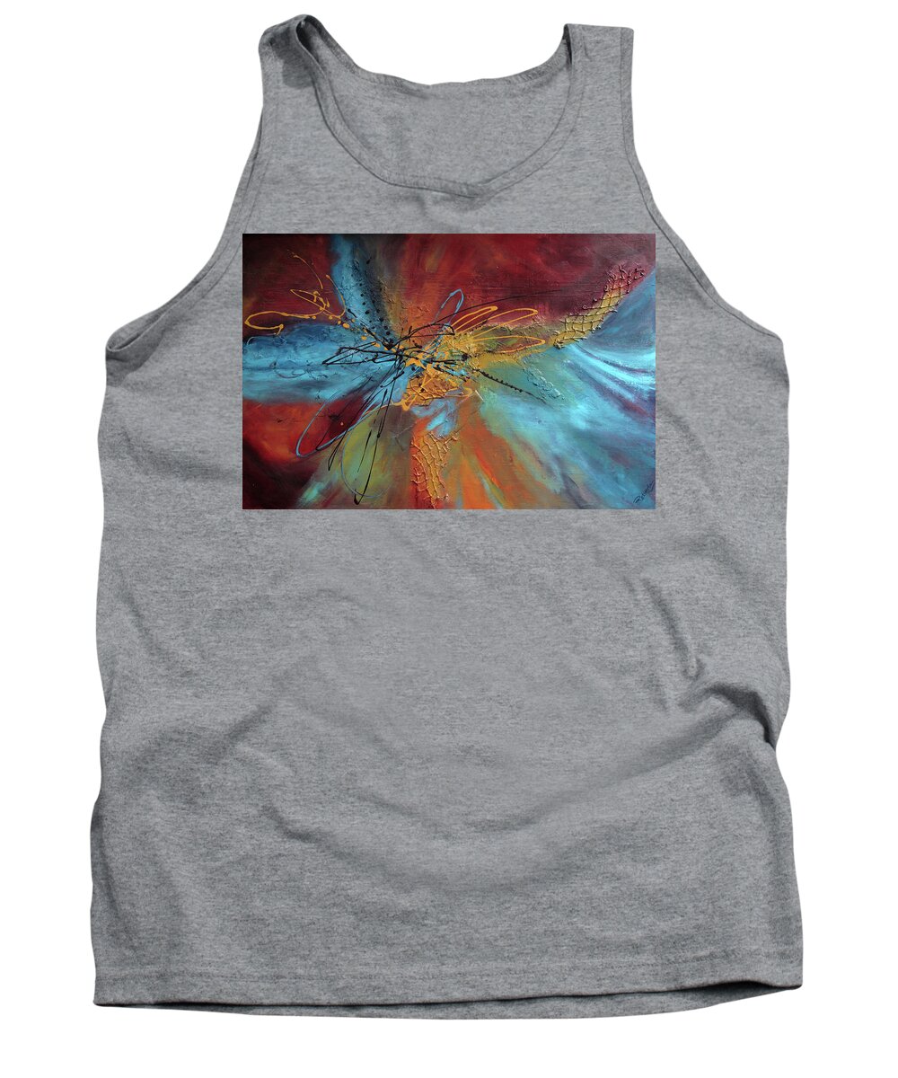 Abstract Tank Top featuring the painting Feeling Free by Roberta Rotunda