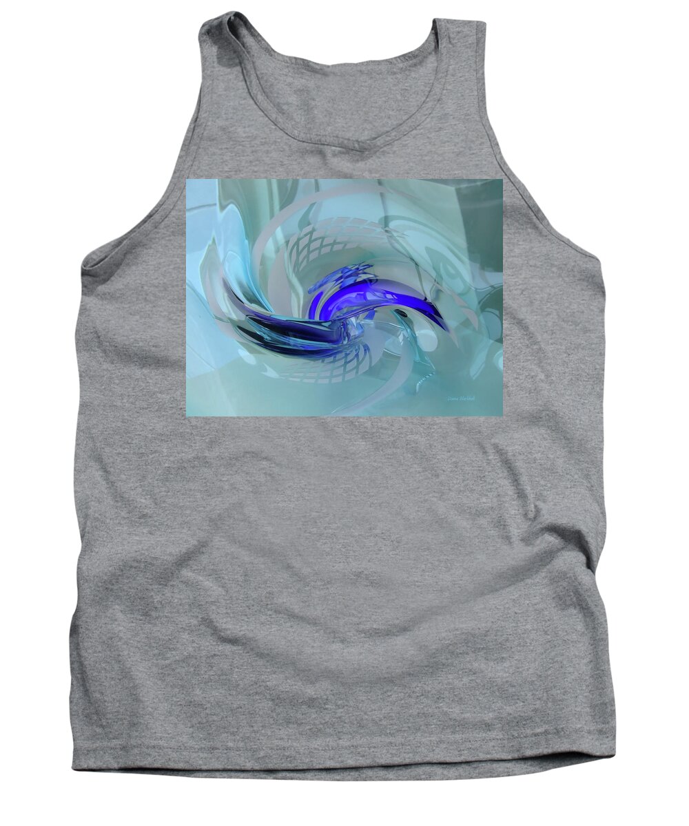 Glass Tank Top featuring the photograph Feeling Tiffany Blue by Donna Blackhall