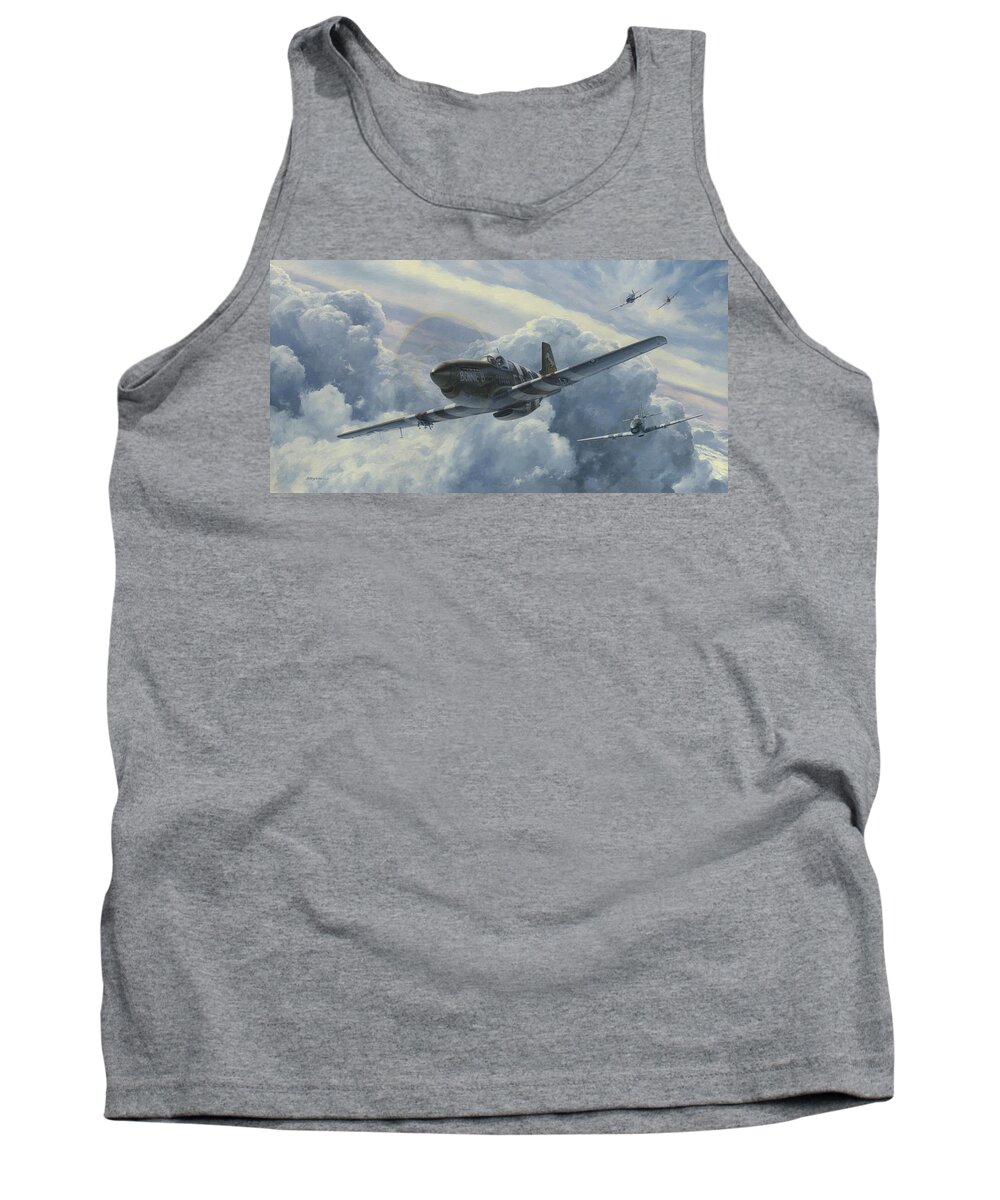 Aviation Art Tank Top featuring the painting Fighting Cobras by Wade Meyers