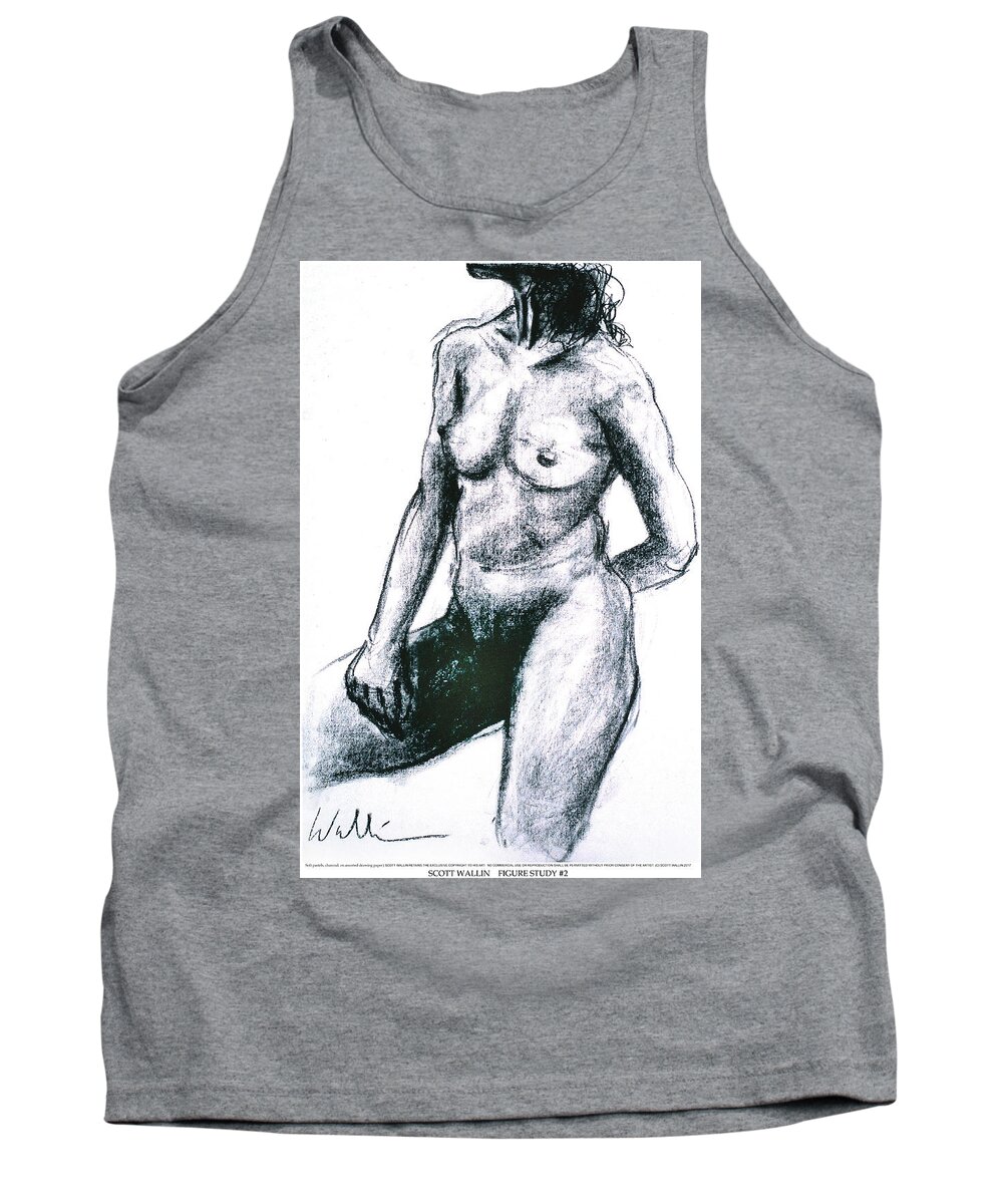 A Set Of Figure Studies Tank Top featuring the painting Figure Study Two by Scott Wallin