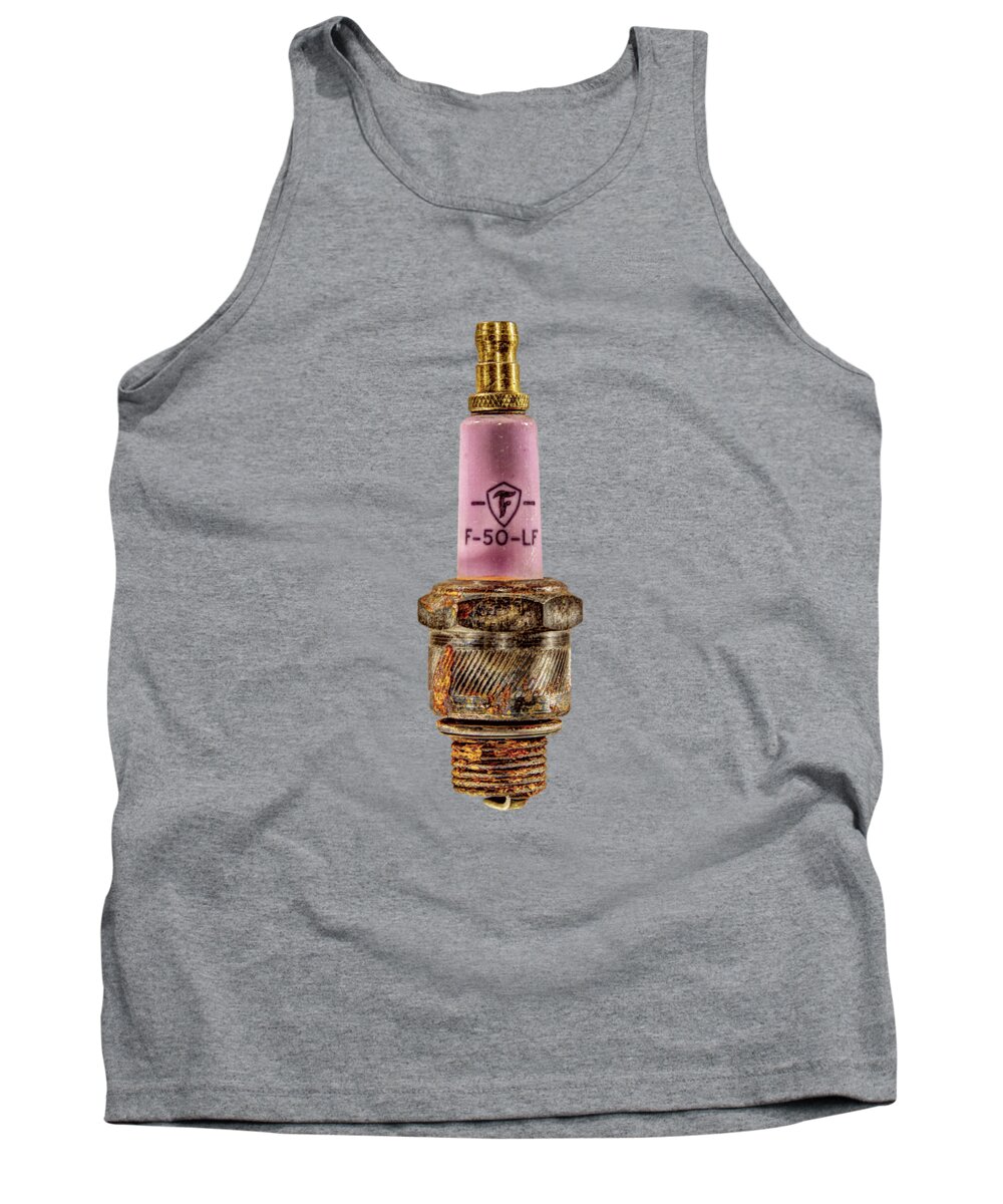 Antique. Tank Top featuring the photograph Firestone Sparkplug by YoPedro