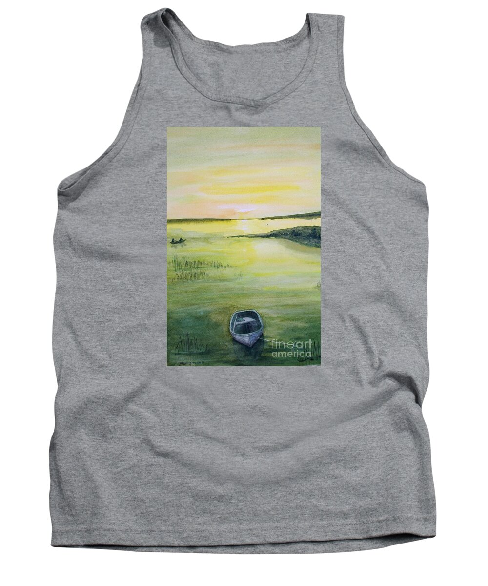 Boat Tank Top featuring the painting Fisherman's Delight by Petra Burgmann