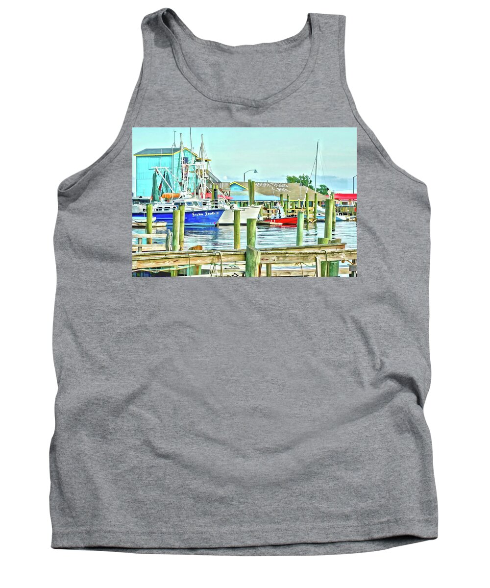 Southport Tank Top featuring the photograph Fishy Fishy Cafe by Don Margulis