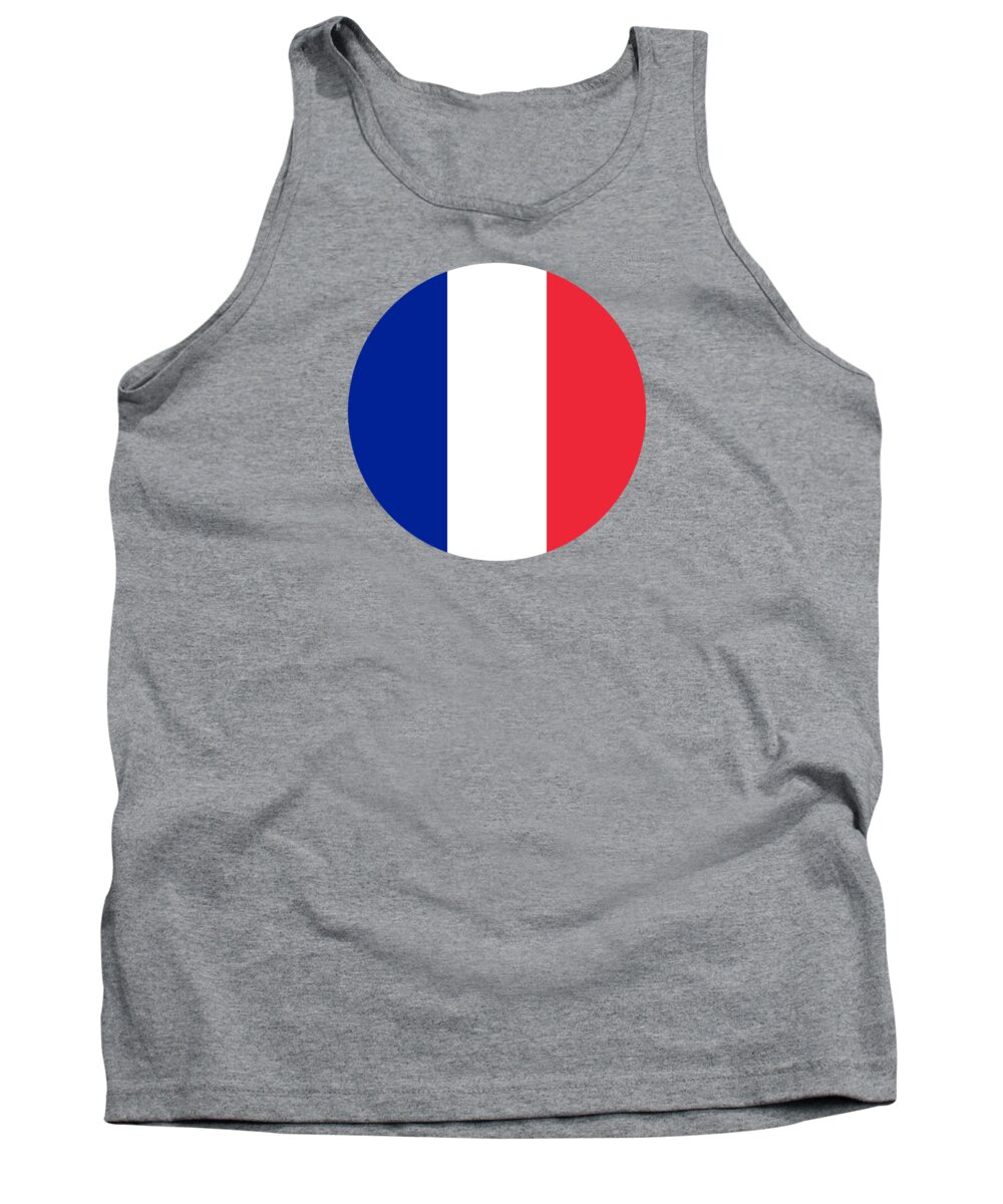 France Tank Top featuring the digital art Flag Of France Round by Roy Pedersen