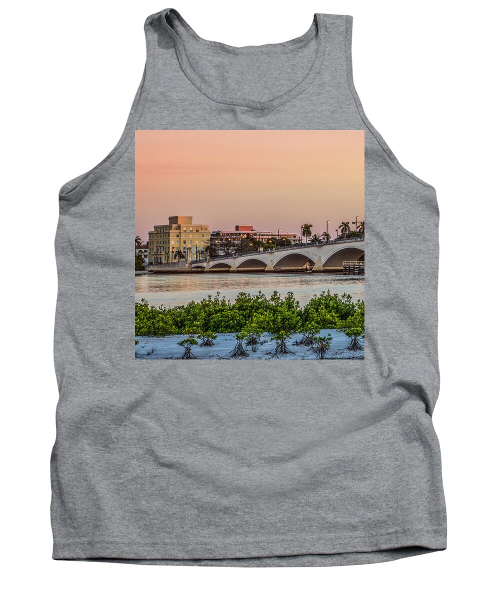 Boats Tank Top featuring the photograph Flagler Bridge in the Evening I by Debra and Dave Vanderlaan