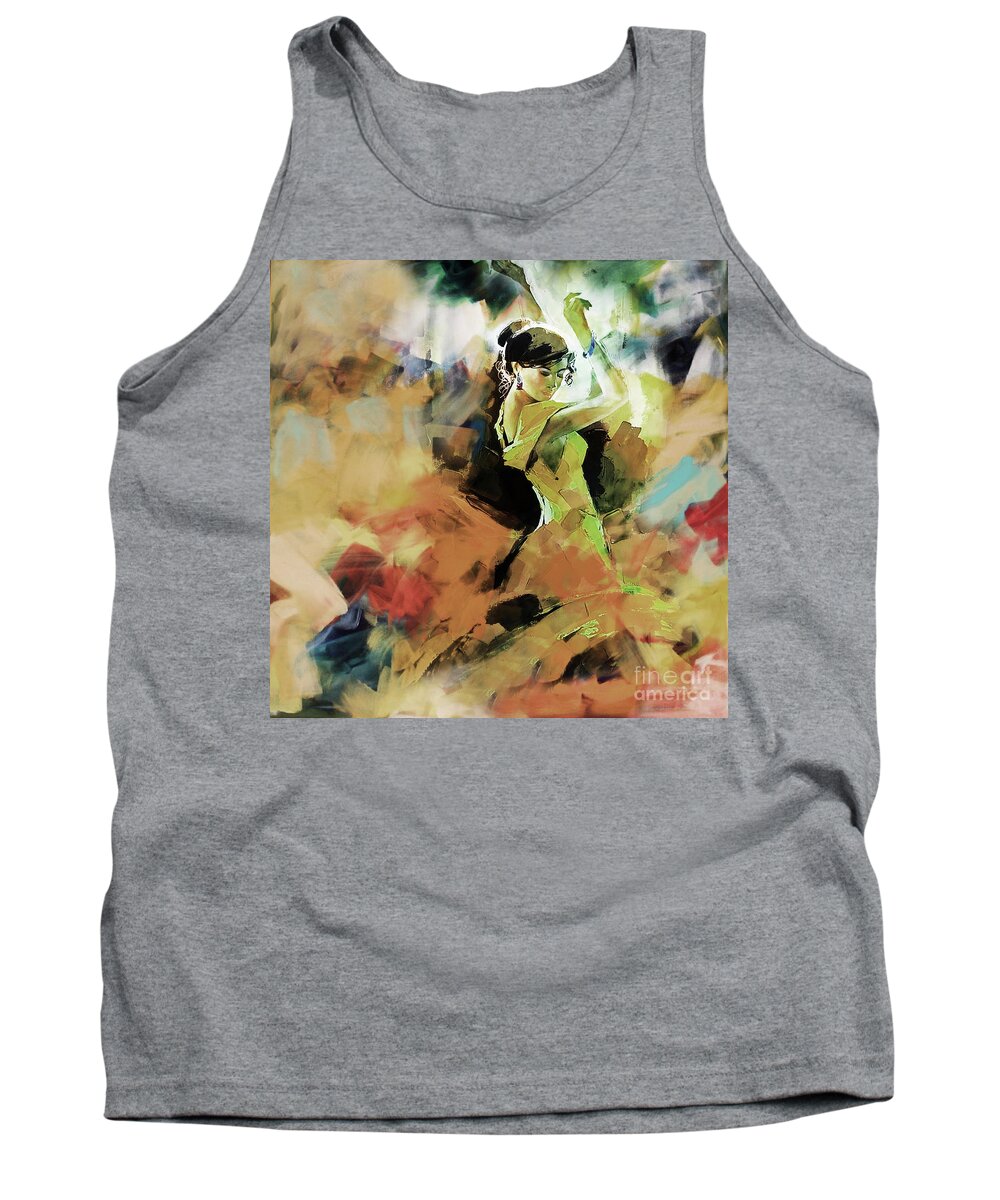 Dance Tank Top featuring the painting Flamenco 56Y3 by Gull G